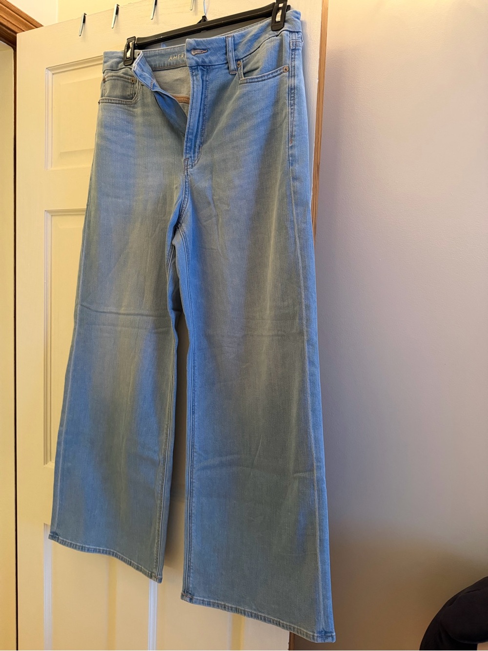 American Eagle Outfitters Light Blue Wide-Leg Jeans